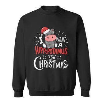 I Want A Hippopotamus For Christmas Xmas Hippo Tshirt Sweatshirt - Monsterry