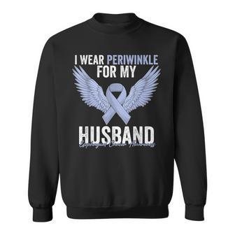 I Wear Periwinkle For My Husband Esophageal Cancer Awareness Sweatshirt | Mazezy