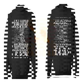 I Wont Be Lectured On Gun Control Funny Biden Taliban Sweatshirt - Seseable