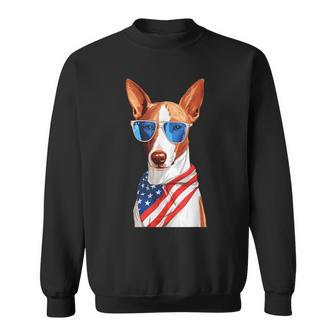 Ibizan Hound With Usa Flag Independence Day 4Th Of July Sweatshirt | Mazezy