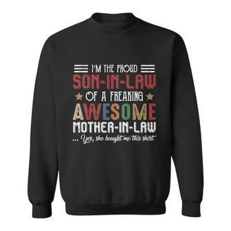 Im A Proud Songiftingiftlaw Son Marriage Mother Of The Groom Gift Sweatshirt - Monsterry AU