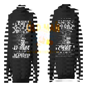 Im A Simple Old Man Im Grumpy And I Like Beer Funny Dog Sweatshirt - Thegiftio