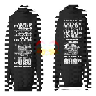 Im Full Of Holiday Spirit Bourbon Ugly Christmas Sweater Men Women Sweatshirt Graphic Print Unisex - Thegiftio
