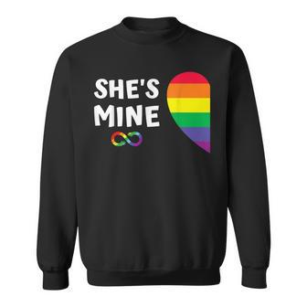 Im Hers Shes Mine Matching For Pride Lesbian Couples Lgbtq Sweatshirt | Mazezy