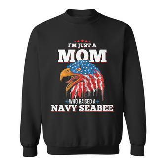 Im Just A Mom Who Raised A Navy Seabee Navy Seabees Gift For Womens Sweatshirt | Mazezy