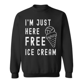 Im Just Here For The Free Ice Cream Funny Cruise 2023 Sweatshirt | Mazezy