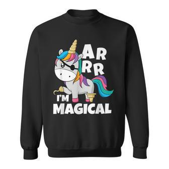 Im Magical Caribbean Buccaneer Toddler Girl Unicorn Pirate Sweatshirt - Seseable