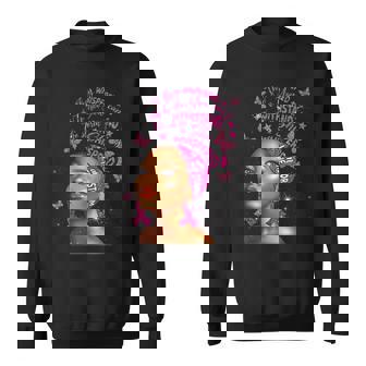 Im The Storm Black Women Breast Cancer Sparkle Pink Ribbon Men Women Sweatshirt Graphic Print Unisex - Thegiftio