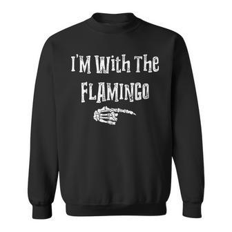 Im With Flamingo Halloween Costume Party Matching Flamingo Men Women Sweatshirt Graphic Print Unisex - Thegiftio UK