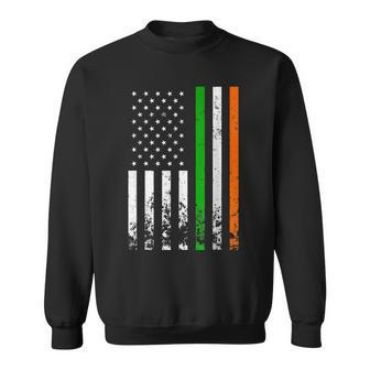 Irish American Flag Ireland Flag St Patricks Day Gift Lucky V3 Sweatshirt - Seseable