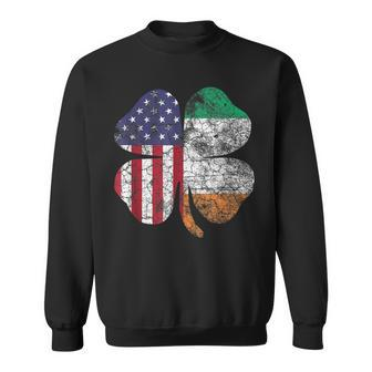 Irish American Flag Ireland Flag St Patricks Day Lucky Sweatshirt - Seseable