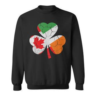 Irish Canadian Flag Shamrock St Patricks Day Canadian Sweatshirt - Thegiftio UK