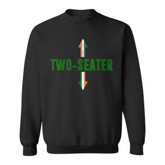 Irish Flag Two Seater Party-Trashy Adult Humor St Patricks Sweatshirt - Seseable