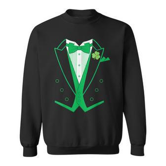 Irish Formal Tuxedo St Patricks Day Sweatshirt - Seseable