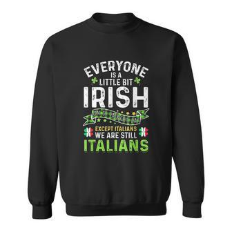 Irish Italian St Patricks Day Shamrock Italian Flag Gift Men Women Sweatshirt Graphic Print Unisex - Thegiftio UK