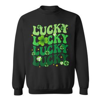Irish Lucky Shamrock Green Clover St Patricks Day Patricks Sweatshirt - Seseable