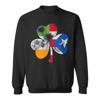 Irish Puerto Rican Shamrock Puerto Rico Flag St Patricks Day V2 Sweatshirt - Seseable