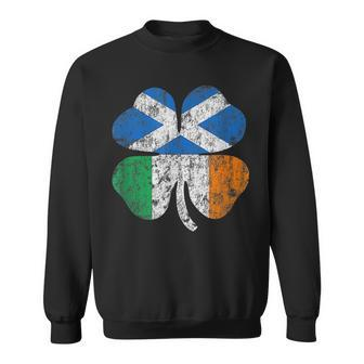Irish Scottish Flag Ireland Scotland St Patricks Day V2 Sweatshirt - Seseable
