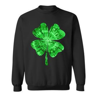 Irish Shamrock Tie Dye Happy St Patricks Day Go Lucky Gifts Sweatshirt | Seseable UK