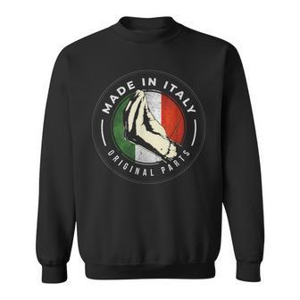 Italian Flag Made In Italy Hand Gesture Italia Men Women Men Women Sweatshirt Graphic Print Unisex - Thegiftio UK