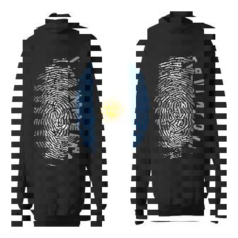 Its In My Dna Fingerprint Argentina Flag Pride Sun Of May Men Women Sweatshirt Graphic Print Unisex - Seseable