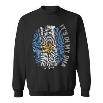 Its In My Dna Fingerprint Argentina Flag Pride Sun Of May Men Women Sweatshirt Graphic Print Unisex - Seseable