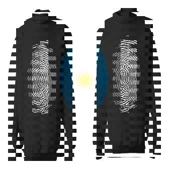 Its In My Dna Fingerprint Argentina Flag Pride Sun Of May Men Women Sweatshirt Graphic Print Unisex - Seseable