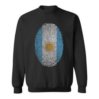 Its In My Dna Fingerprint Argentina Flag Pride Sun Of May Men Women Sweatshirt Graphic Print Unisex - Seseable