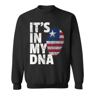 Its In My Dna Liberia Flag Pride National Country Roots Men Women Sweatshirt Graphic Print Unisex - Seseable