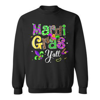 Its Mardi Gras Yall Funny Mardi Gras Party Costume Sweatshirt - Seseable