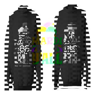 Its Mardi Gras Yall Mardi Gras Festival Party Mask Costume Sweatshirt - Seseable