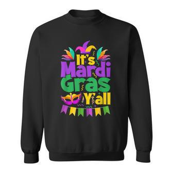Its Mardi Gras Yall Mardi Gras V2 Sweatshirt - Seseable