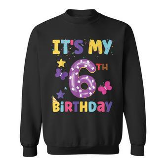 Its My 6Th Birthday Sweet Dunat Girls Funny 6 Year Old Sweatshirt | Mazezy