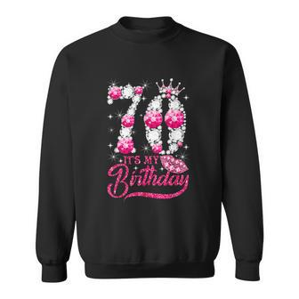 Its My 70Th Birthday Gift Queen 70 Years Old Shoes Crown Diamond Funny Gift Sweatshirt - Monsterry DE