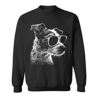 Jack Russell Terrier Walking Sunglasses Dogs Owner Sweatshirt | Mazezy
