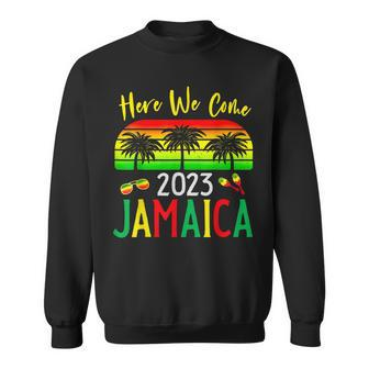 Jamaica 2023 Here We Come Matching Family Vacation Trip Sweatshirt | Mazezy