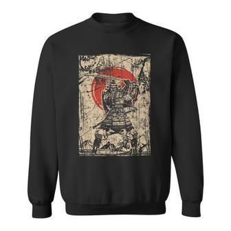 Japanese Culture Red Moon Samurai Warrior Bushido Code Sweatshirt | Mazezy