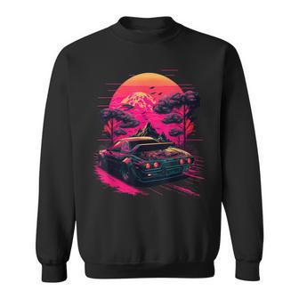 Japanese Retro Futuristic Synthwave Car Racing Jdm Tuning Sweatshirt - Seseable