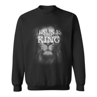 Jesus Is King Bible Christianity Christian Lion Of Judah Sweatshirt - Seseable