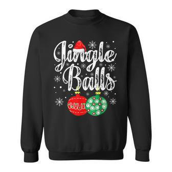 Jingle Balls Funny Christmas Matching Couple Tinsel Tits V3 Men Women Sweatshirt Graphic Print Unisex - Thegiftio UK