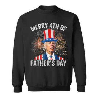 Joe Biden Merry 4Th Of Fathers Day Funny 4Th Of July Sweatshirt - Thegiftio UK