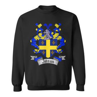 Johnson Coat Of Arms | Johnson Surname Family Crest Shield Sweatshirt - Seseable