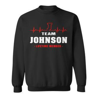 Johnson Surname Name Family Team Johnson Lifetime Member Men Women Sweatshirt Graphic Print Unisex - Seseable