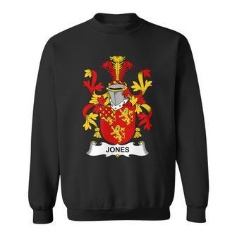 Jones Coat Of Arms - Family Crest Men Women Sweatshirt Graphic Print Unisex - Thegiftio UK