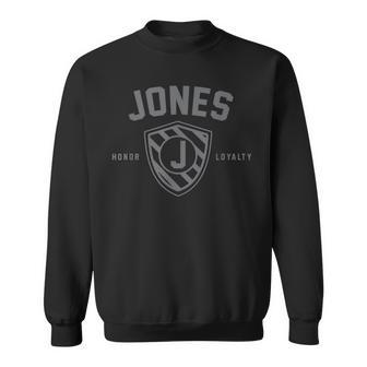 Jones Family Shield Last Name Crest Matching Reunion Sweatshirt - Seseable