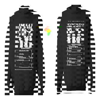Junenth Black King Nutrition Facts Black Dad Fathers Day Sweatshirt - Thegiftio UK