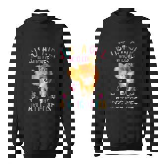 Just A Girl Who Loves Arctic Foxes Cute Fox Men Women Sweatshirt Graphic Print Unisex - Thegiftio UK