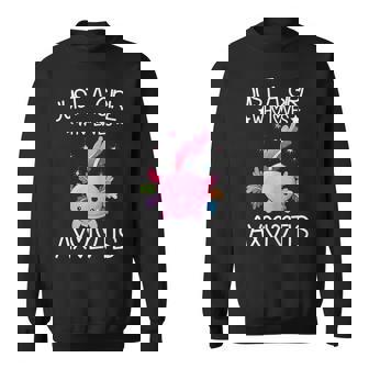 Just A Girl Who Loves Axolotls Kawaii Axolotls Lover Girls Sweatshirt | Mazezy