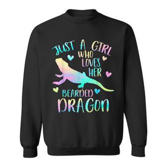 Just A Girl Who Loves Her Bearded Dragon Dragons Lover Sweatshirt | Mazezy