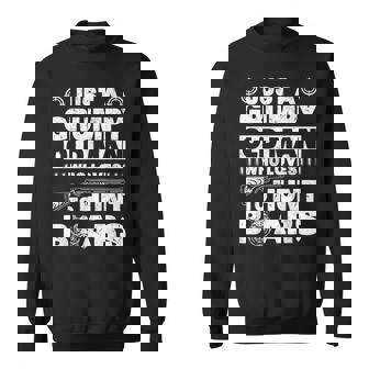 Just A Grumpy Old Man Who Loves To Hunt Boars - Hog Hunting Sweatshirt - Thegiftio